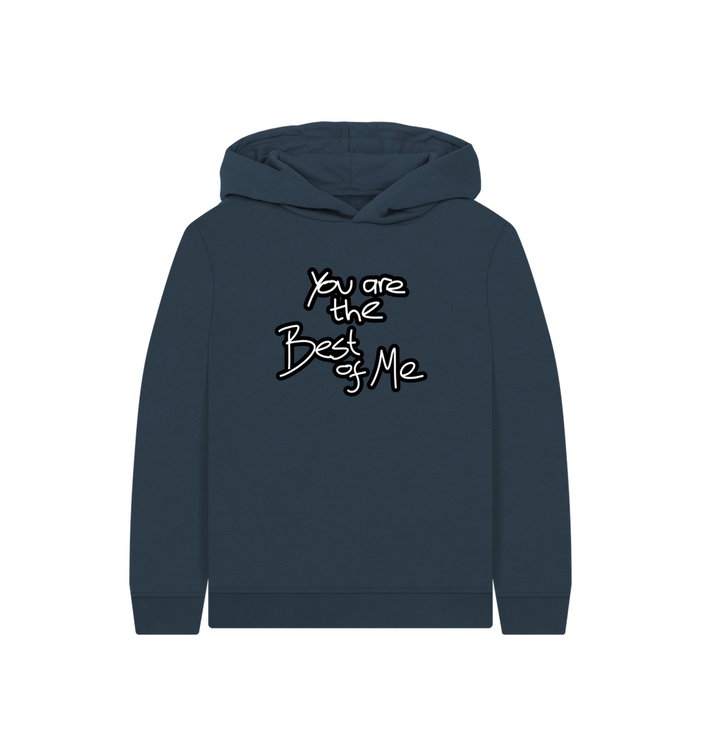 Navy Blue Printed Kids Hoodie