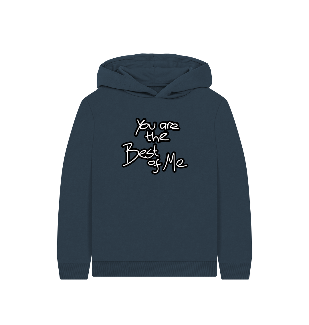 Navy Blue Printed Kids Hoodie