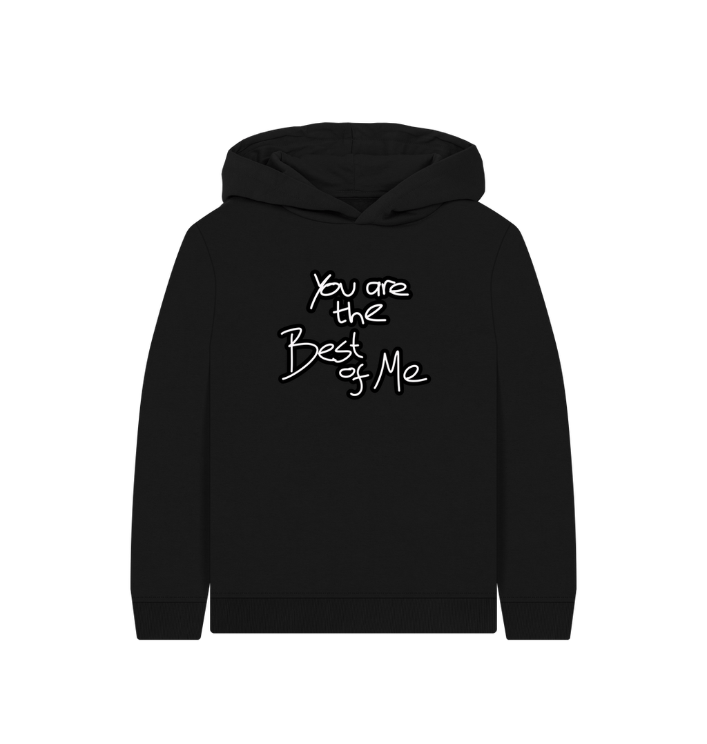Black Printed Kids Hoodie