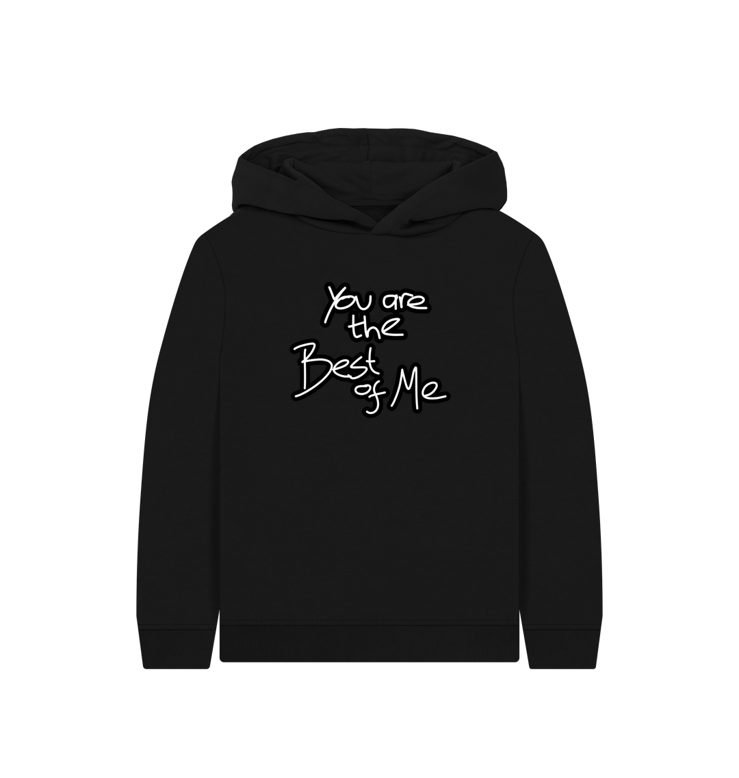 Black Printed Kids Hoodie