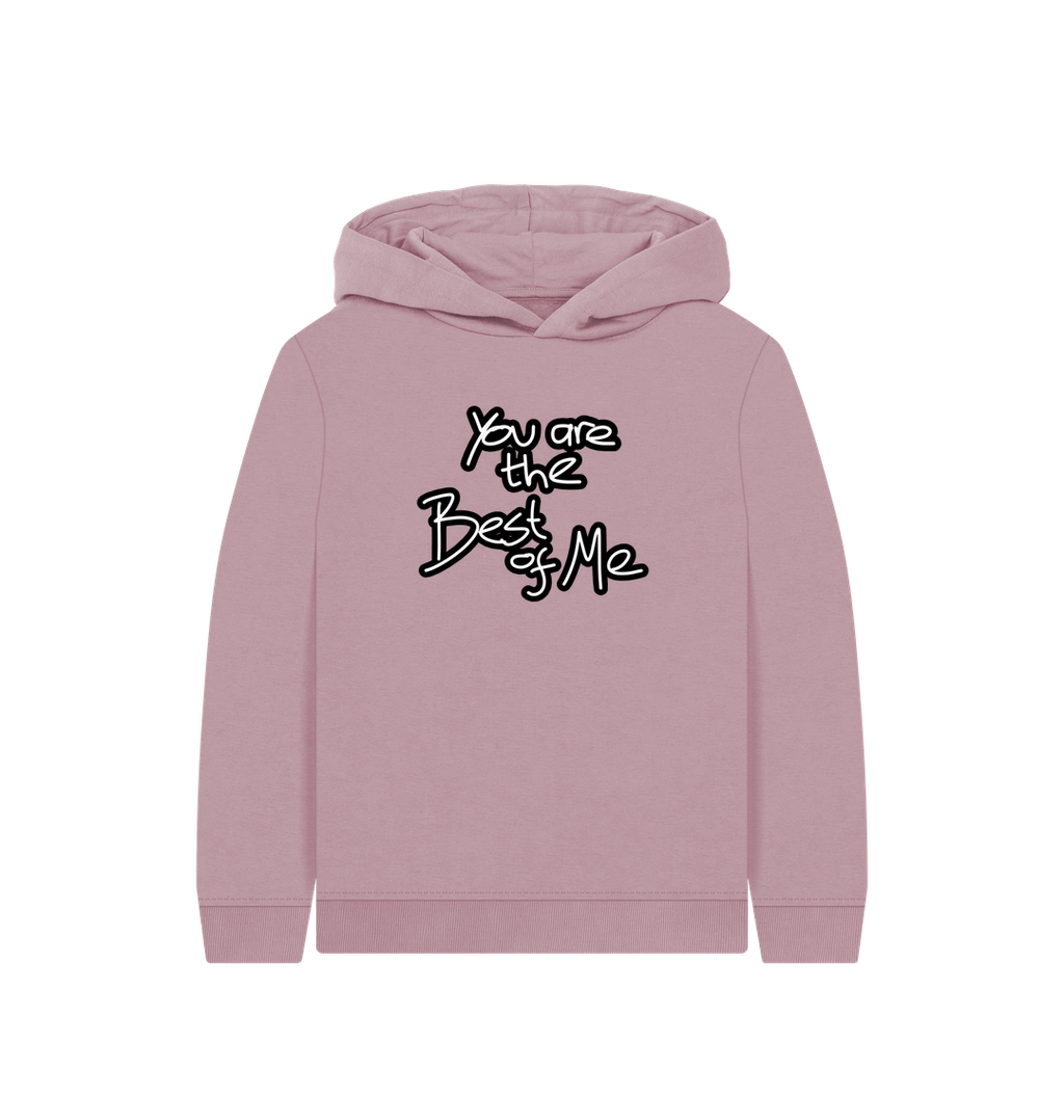 Mauve Printed Kids Hoodie