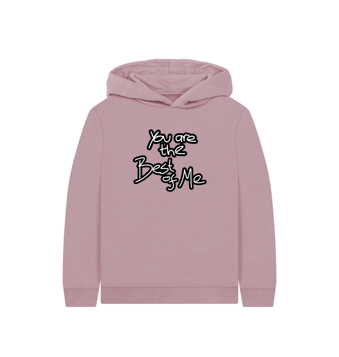 Mauve Printed Kids Hoodie
